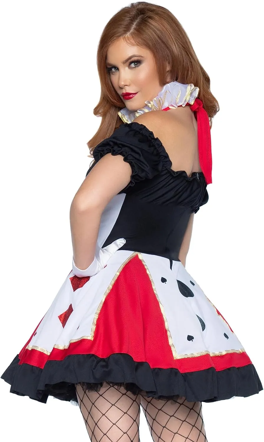 Leg Avenue Women's 2 PC Pretty Playing Card Queen of Hearts Costume Women