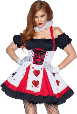 Leg Avenue Women's 2 PC Pretty Playing Card Queen of Hearts Costume Women