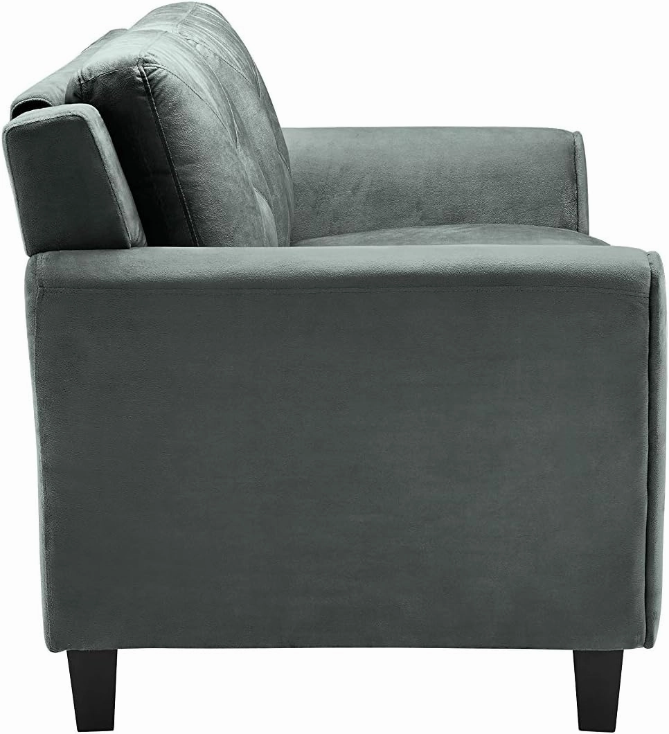 Lifestyle Solutions Harrington Loveseat, Dark Grey
