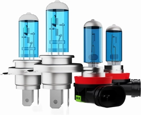Light Bulbs Fit For Toyota Highlander 2008-2010, 9003 H11 High Low Beam Fog Lights High Performance Halogen Headlight Bulb Combo, 6000K White Light, Pack of 4