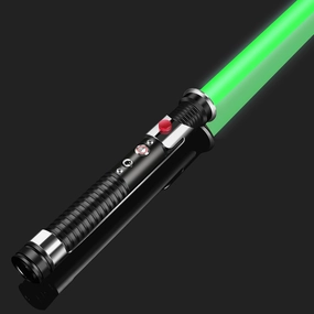 Lightsaber, Metal Handle Duel Lightsaber, Smooth Swing RGB 16 Colors, FX Sound, Adjustable, Rechargeable Sword Suitable for Adults, Children, Birthdays, Halloween Role Play （Black）