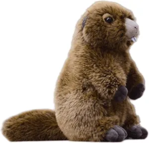 lilizzhoumax Realistic Groundhog Plush,Super Soft Groundhog Plush,Girl Toys,Gift for Kids Brown 9 inch