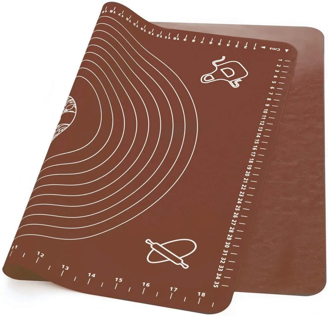 LIMNUO Silicone Baking Mat, Extra Thick Large Non Stick Pastry Mat Sheet for Dough Pie Crust Rolling Mats, Non-Stick and Anti-Slip, Dishwasher Safe