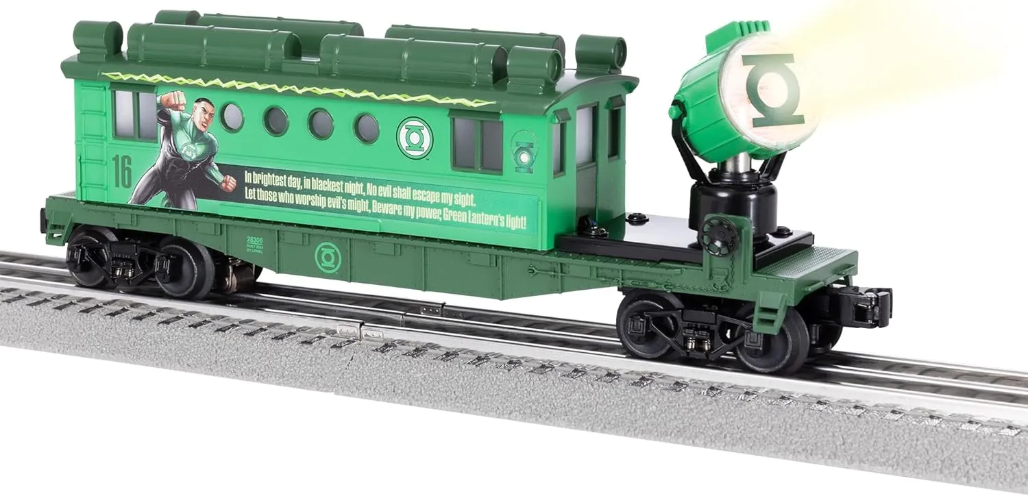 Lionel DC Comics Green Lantern Searchlight O Gauge Model Train Caboose