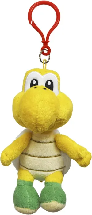 Little Buddy 1835 Super Mario - Koopa Troopa 5" Plush Dangler, Multicolor