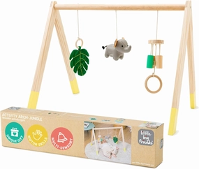 Little Big Friends Wooden Activity Gym | Montessori Toy Encourages Early Motor Skills | Jungle