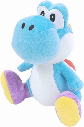 Little Buddy 1219 Super Mario All Star Collection Light Blue Yoshi Plush, 7", 6"