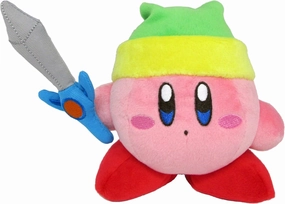 Little Buddy Kirby's Adventure All Star Collection Kirby Sword Stuffed Plush, 6", Multi-Colored, Model:1626
