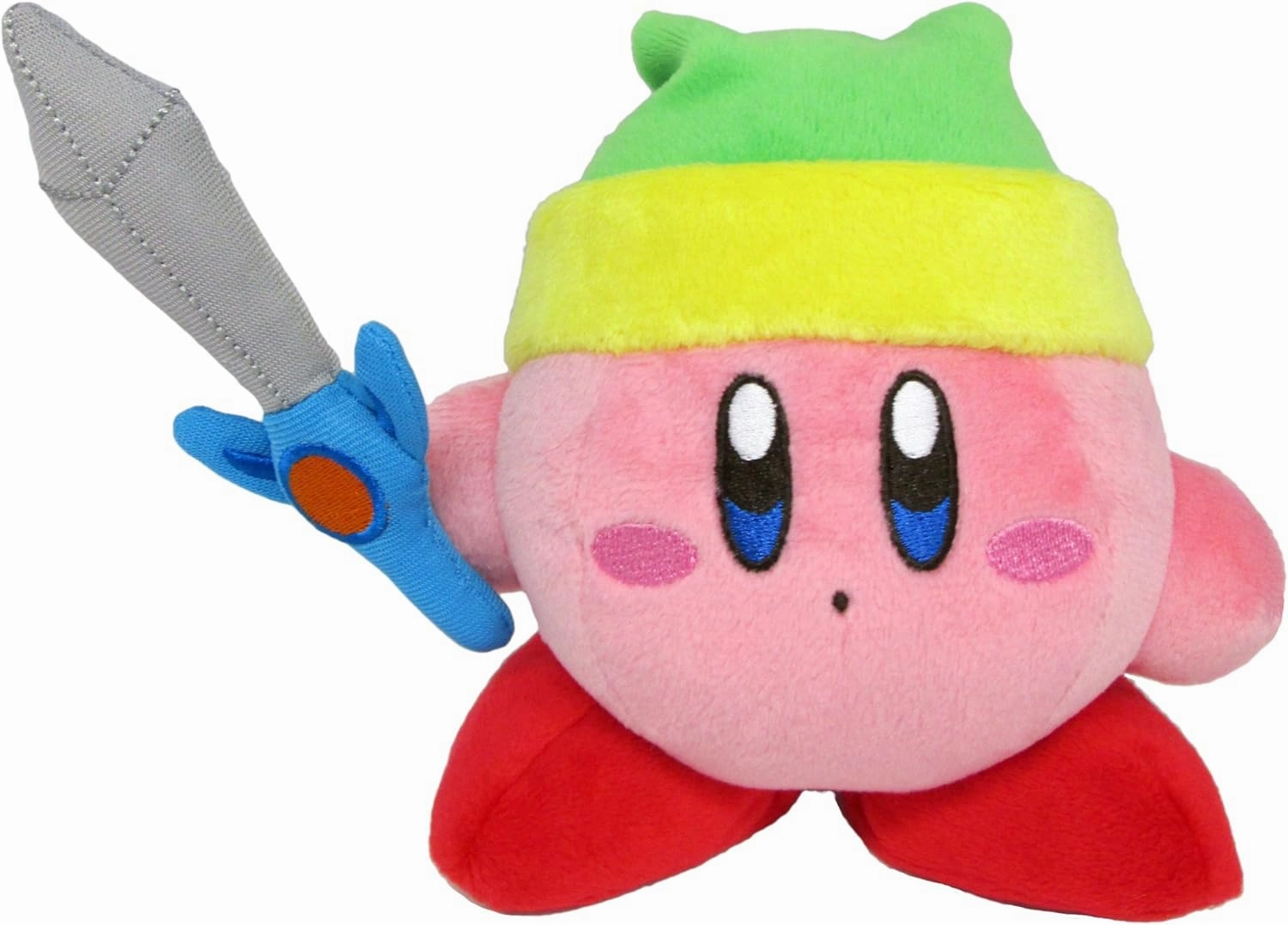 Little Buddy Kirby's Adventure All Star Collection Kirby Sword Stuffed Plush, 6", Multi-Colored, Model:1626