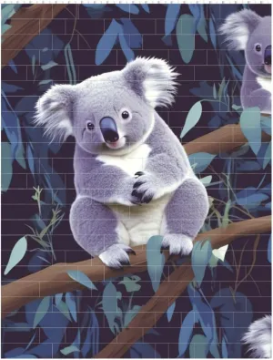 Lovely Koala Building Block Puzzle Personalized Building Bricks For Adults Square Shaped Block Puzzle Building Family Keepsake Diy Brick Block Puzzles Valentine'S Day Gifts For Home Decor Brick Puzzle
