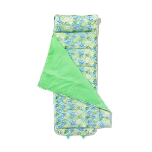 LOVEVERY The Nap Mat One-Piece Cozy Naptime Set with Padded Mat, Blanket, & Pillow for Toddlers; Soft Organic Cotton, Perfect for Kids Preschool, Daycare, Travel Sleeping Bag, Ages 18  Months.