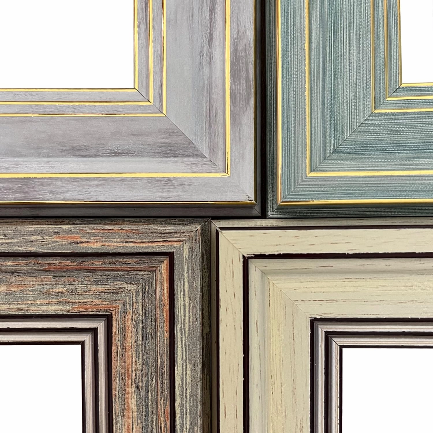 LUCKYLIFE 8x10 Picture Frame Set of 4, Rustic Farmhouse Picture Frames for Table or Wall Hanging