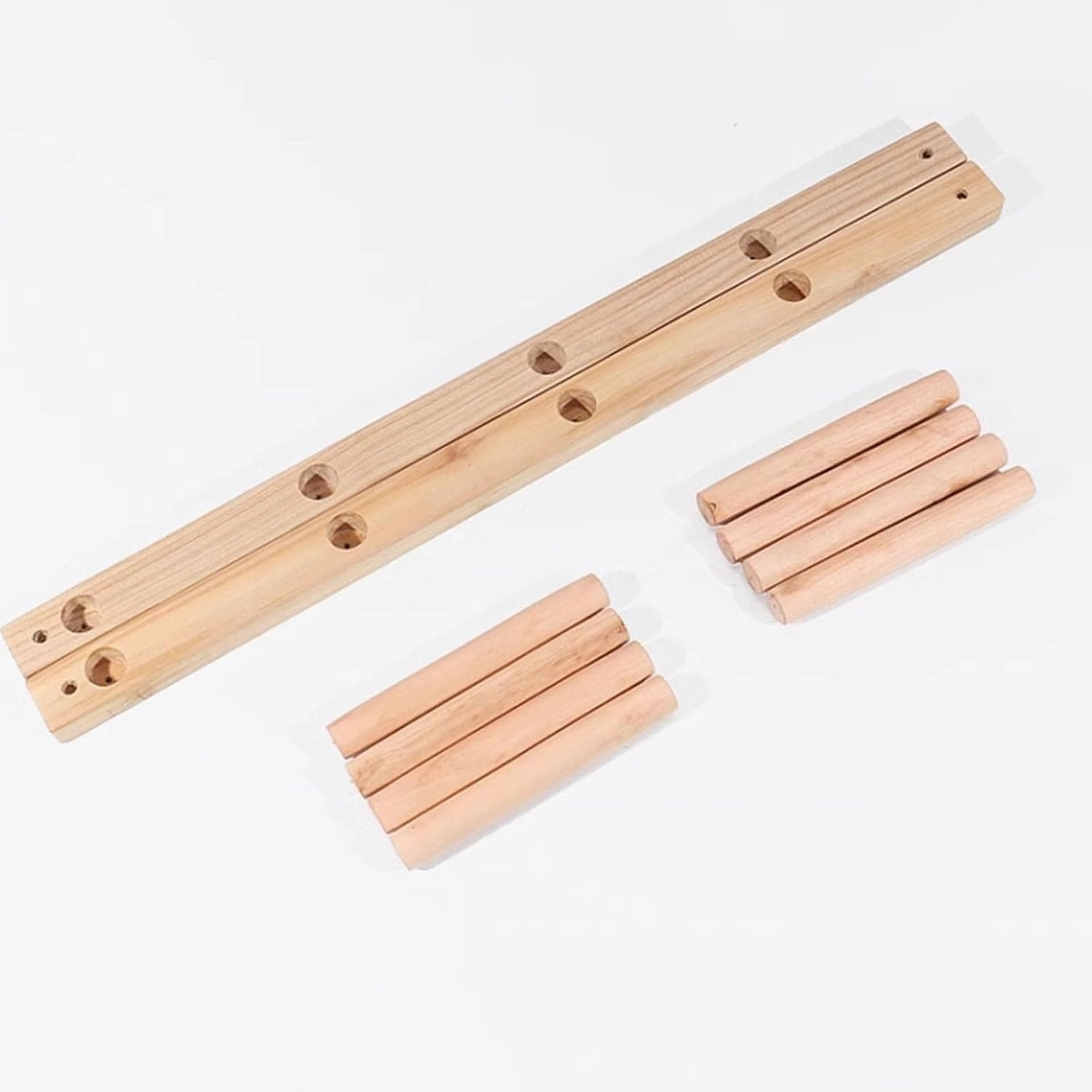LXXW Foam Roller Storage Rack Yoga Mat Weight Rack Wall Mount Yoga Mat Holder 2-9 Tiers Wood Gym Exercise Mat Storage Rack Yoga mat Storage(5)