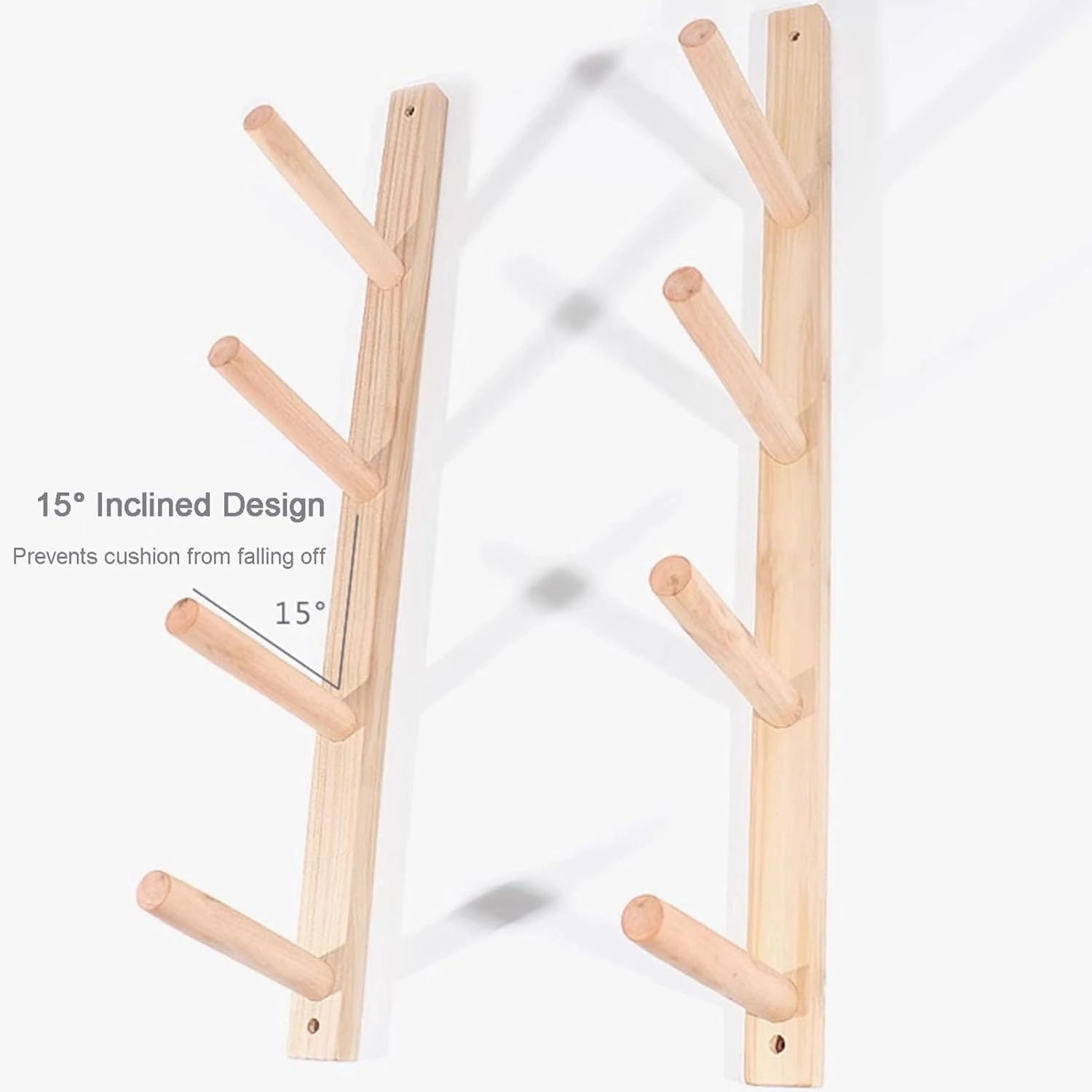 LXXW Foam Roller Storage Rack Yoga Mat Weight Rack Wall Mount Yoga Mat Holder 2-9 Tiers Wood Gym Exercise Mat Storage Rack Yoga mat Storage(5)