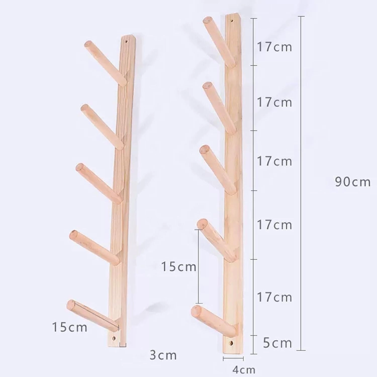 LXXW Foam Roller Storage Rack Yoga Mat Weight Rack Wall Mount Yoga Mat Holder 2-9 Tiers Wood Gym Exercise Mat Storage Rack Yoga mat Storage(5)