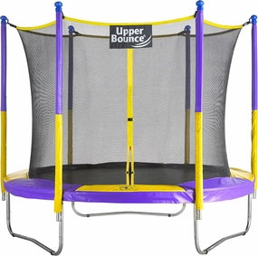 Machrus Upper Bounce Trampoline 7.5FT 9FT 10FT 12FT 14FT 15FT 16FT, Recreational Trampolines with Enclosure- ASTM Approved- Outdoor Trampoline for Kids and Adults with Safety Net and Spring Padding