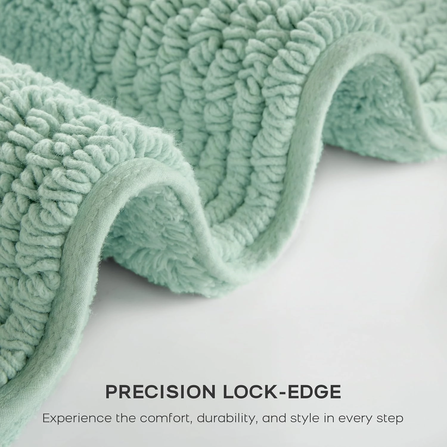 Madison Park Splendor Reversible 100% Cotton Tufted Bathroom Rug-3000 GSM Hotel Quality Luxurious Plush Medium Pile Bath Mat Absorbent, Quick Dry, Shower Room Décor, 17"x24" Green