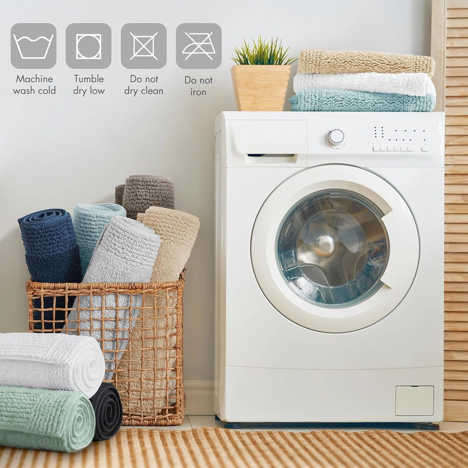 Madison Park Splendor Reversible 100% Cotton Tufted Bathroom Rug-3000 GSM Hotel Quality Luxurious Plush Medium Pile Bath Mat Absorbent, Quick Dry, Shower Room Décor, 21x34, Grey