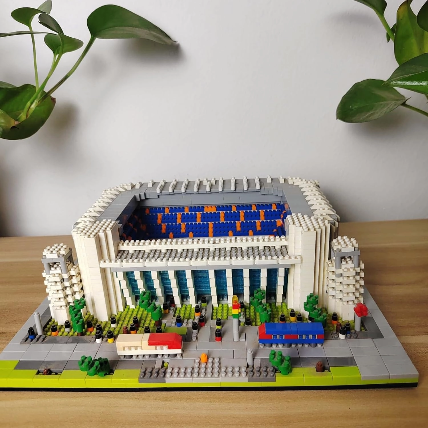 Madrid Style Soccer Stadium Model Micro Mini Diamond Block Kit for Adult Assemble Football Field Brick Set Puzzle Toy