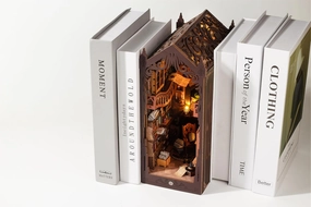 Magic Dream Room Book Nook Kit, Wooden Diorama Craft for Adults, Mini Puzzle Library House 1:24 Scale
