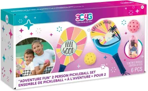 Make It Real 3C4G: Adventure Fun: 2 Person Pickleball Set - Play Pickleball Anywhere Your Heart Desires, Drawstring Dag Included, Three Cheers for Girls, Tween & Girls, Kids Ages 8 