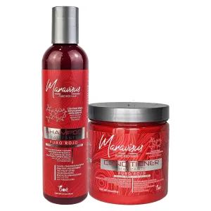Maravisus Pure Red Hair Shampoo and Conditioner Set for Color-Treated Hair – 8.16 oz   8.5 oz – Revitalizing Color-Depositing Treatment for Red Tones – Sulfate Free, Paraben Free