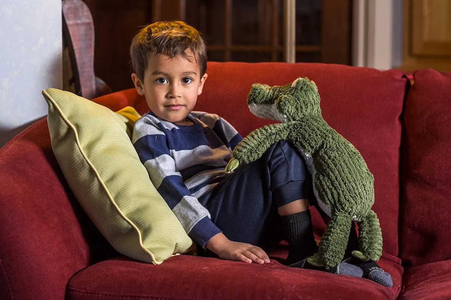 Mary Meyer Stuffed Animal Cozy Toes Soft Toy, 17-Inches, Alligator