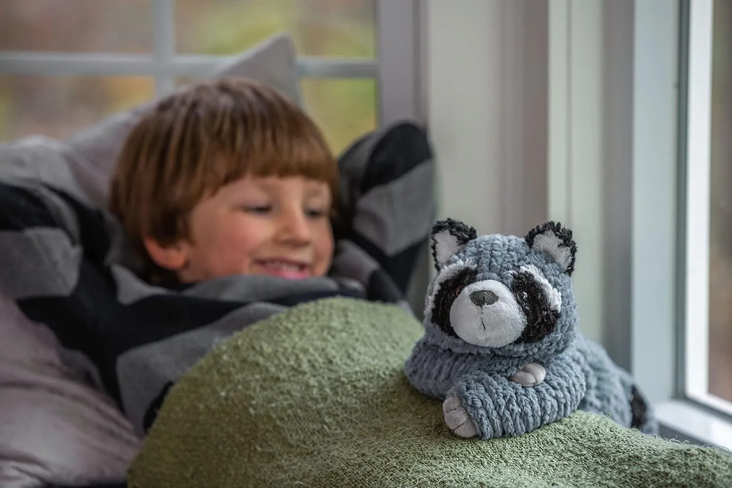 Mary Meyer Stuffed Animal Cozy Toes Soft Toy, 17-Inches, Raccoon