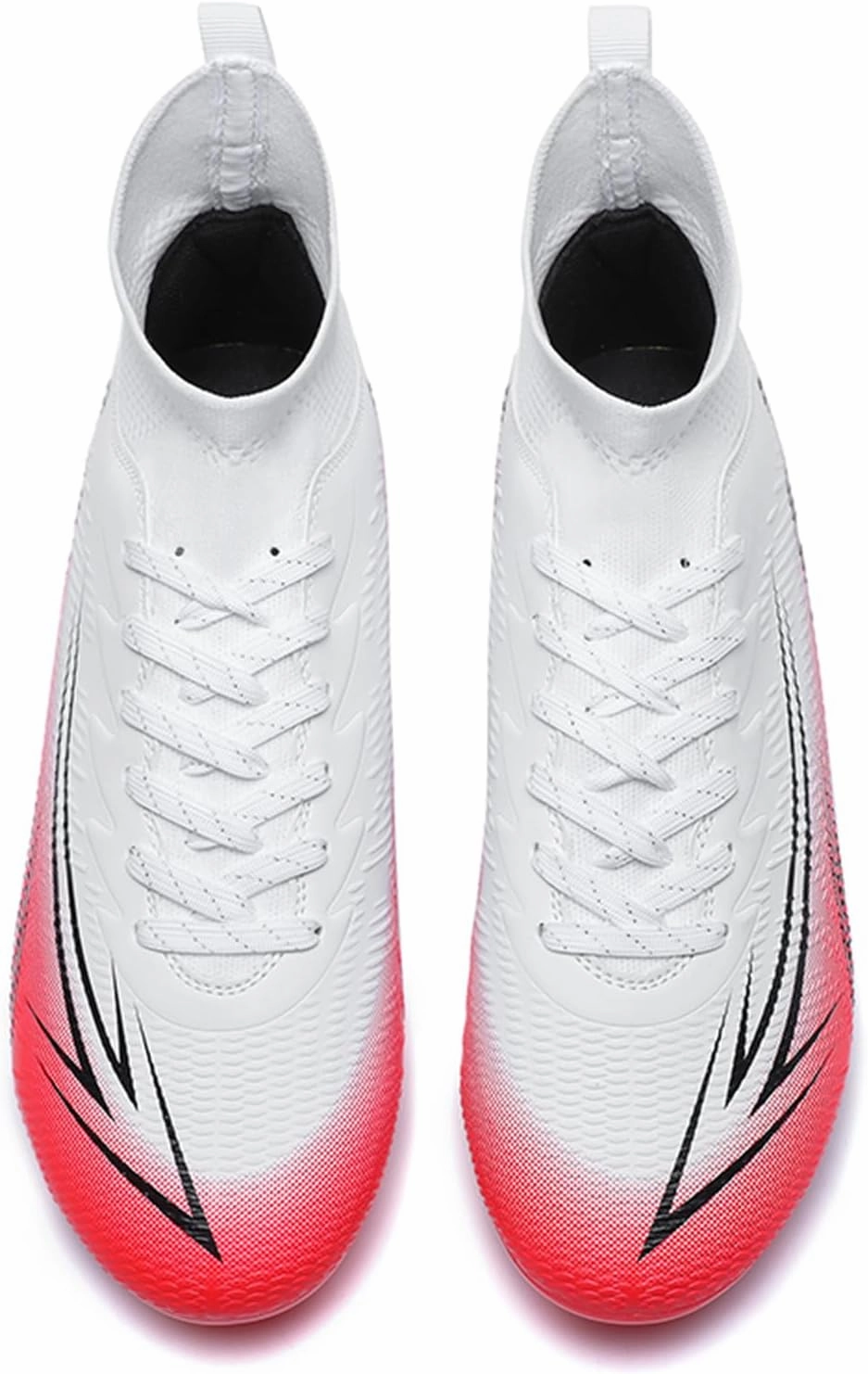 Men's High Top Soccer Shoes FG Long Spikes Adult Football Shoes Lightweight Professional Athletic Training