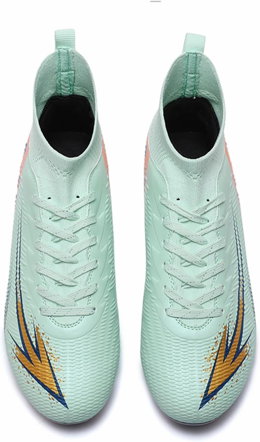 Men's High Top Soccer Shoes FG Long Spikes Adult Football Shoes Lightweight Professional Athletic Training