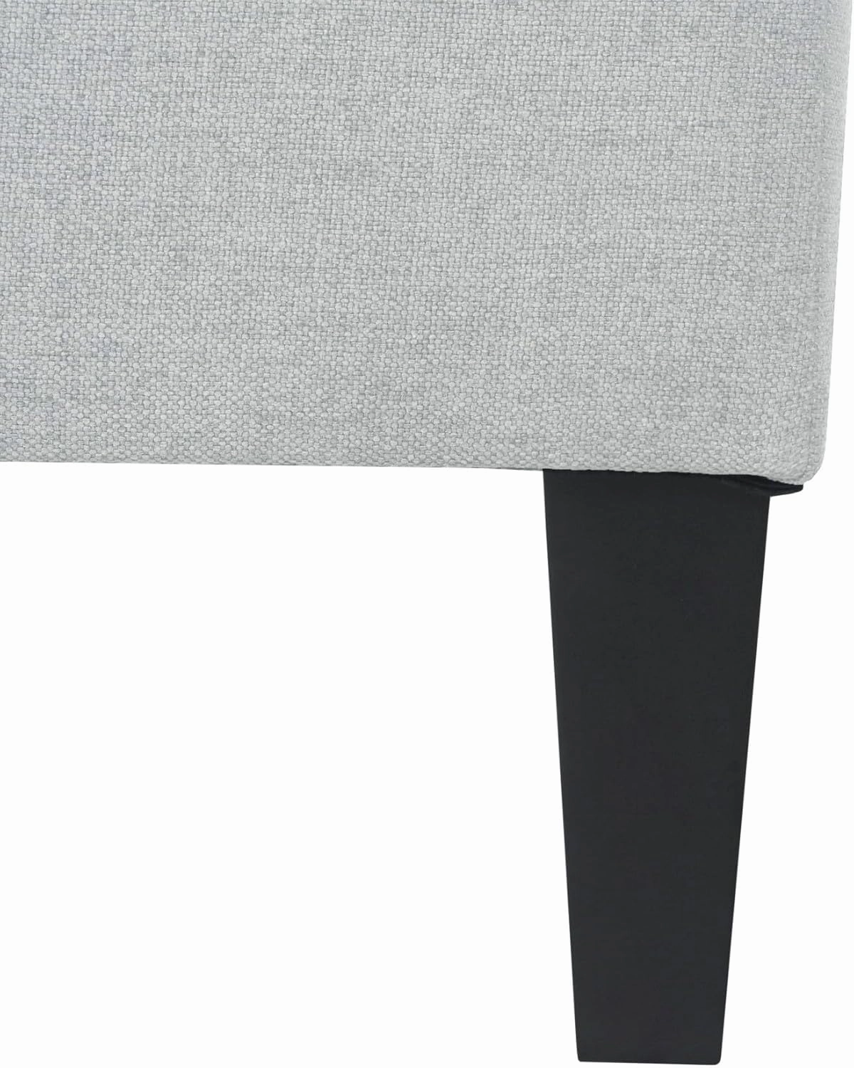 Merax Upholstered Ottoman Module for Modular Sofa Couch, Bench Seating Foot Rest Stool Furniture for Bedroom, Living Room, Entryway, Birch Wood Legs, Grey
