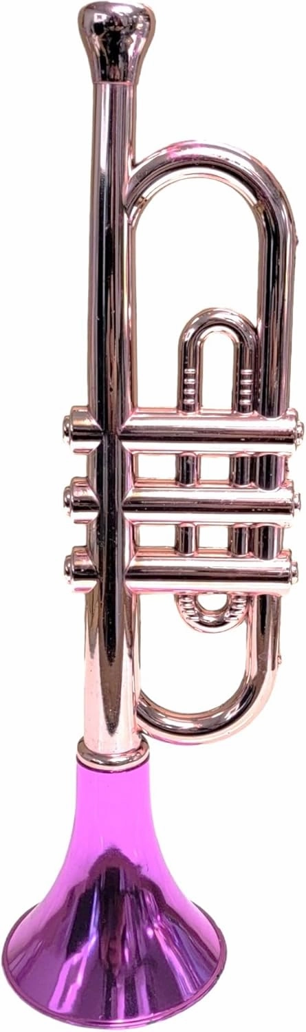 Metallic Trumpets (13 Inch) Plastic Noisemaker Music Toys for Kids Instruments Noise Makers for Birthday Partie Favors Sports Mardi Gras (3 Metallic Trumpets)