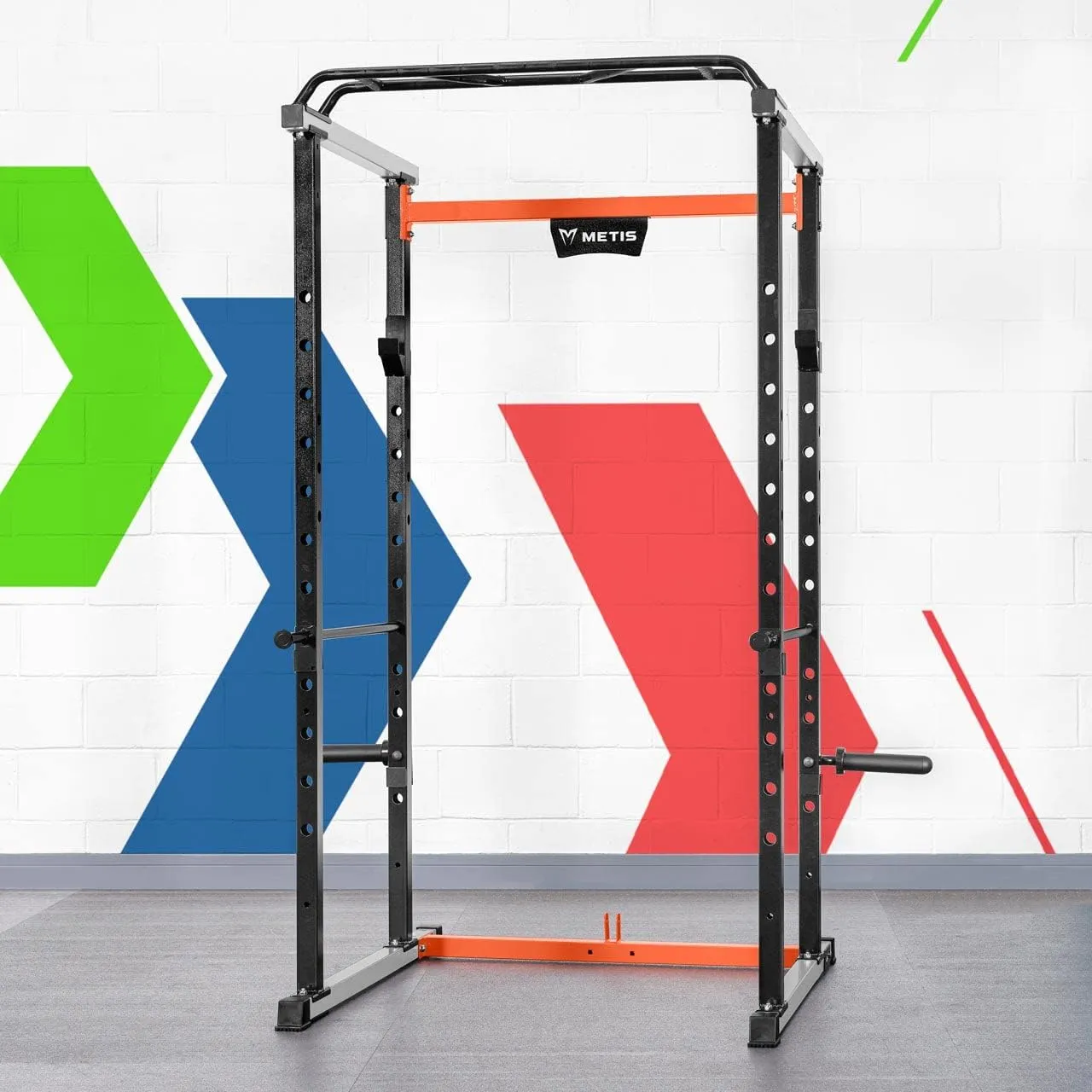 METIS Complete Gym Equipment Set - 1x Power Cage, 1x Olympic Barbell, 1x Weightlifting Bench, 2X Barbell Locking Clips, 2X 5kg, 10kg, 15kg, 20kg & 25kg