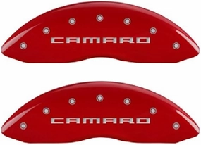MGP Caliper Covers 14036SCS5RD Caliper Cover with Red Powder Coat Finish, (Set of 4)