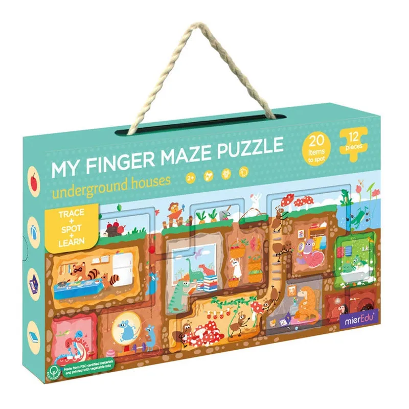 mierEdu - My Finger Maze Puzzle - Underground Houses