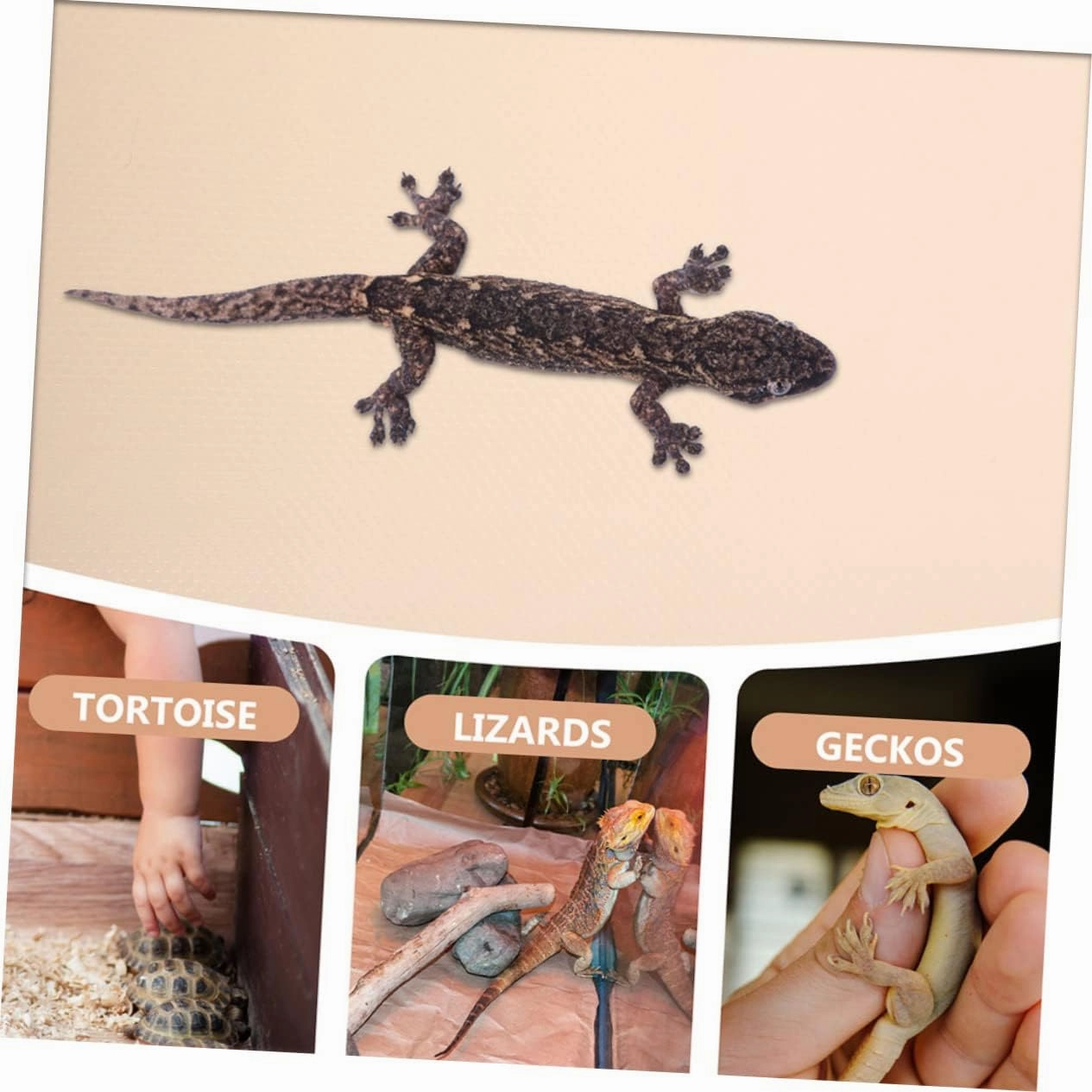 Milisten Bearded Dragon Bedding 45x150cm Reptile Carpet Snake Terrarium Liner Eva Material Non-Slip Gecko Tank m