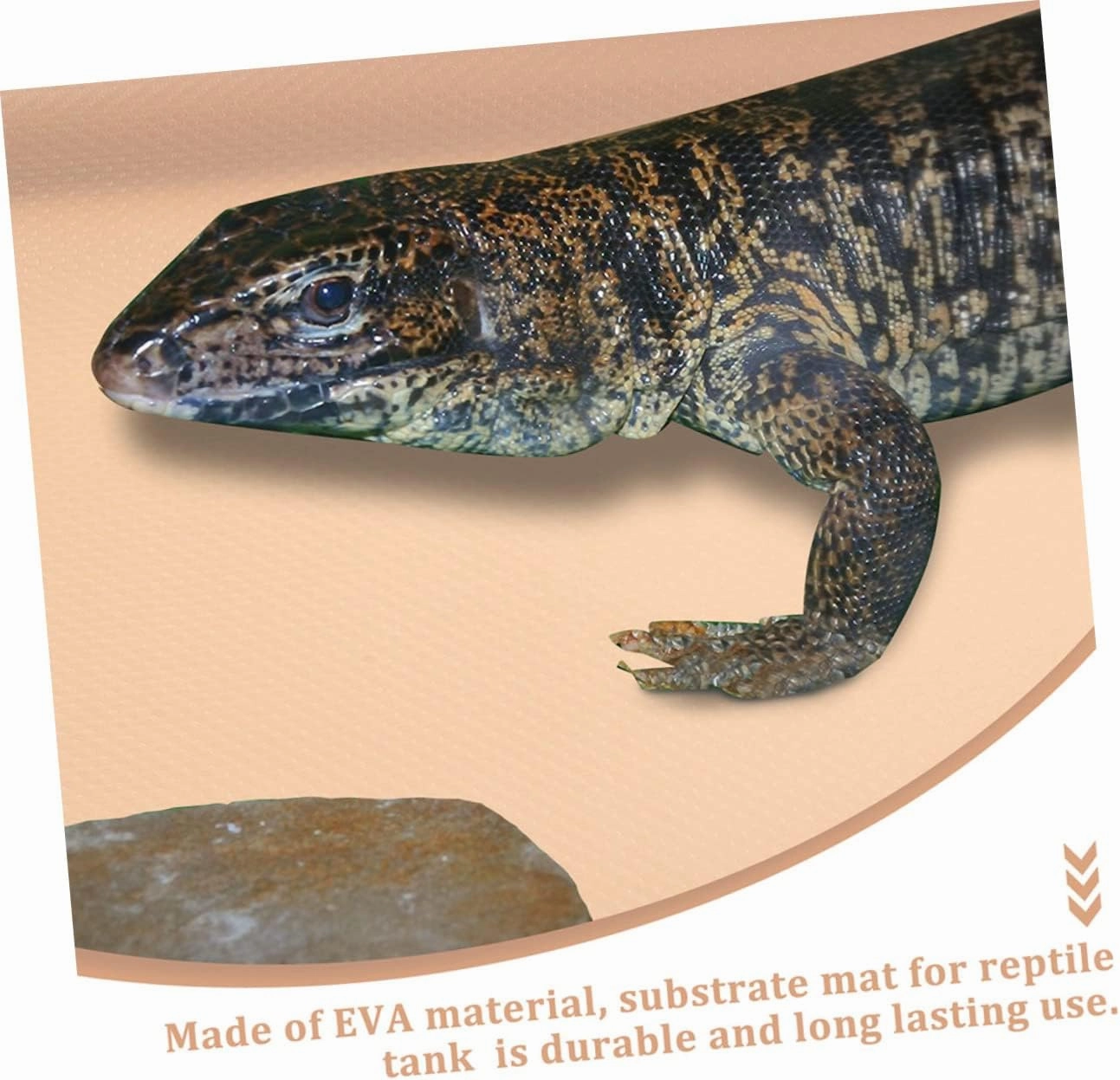 Milisten Bearded Dragon Bedding 45x150cm Reptile Carpet Snake Terrarium Liner Eva Material Non-Slip Gecko Tank m