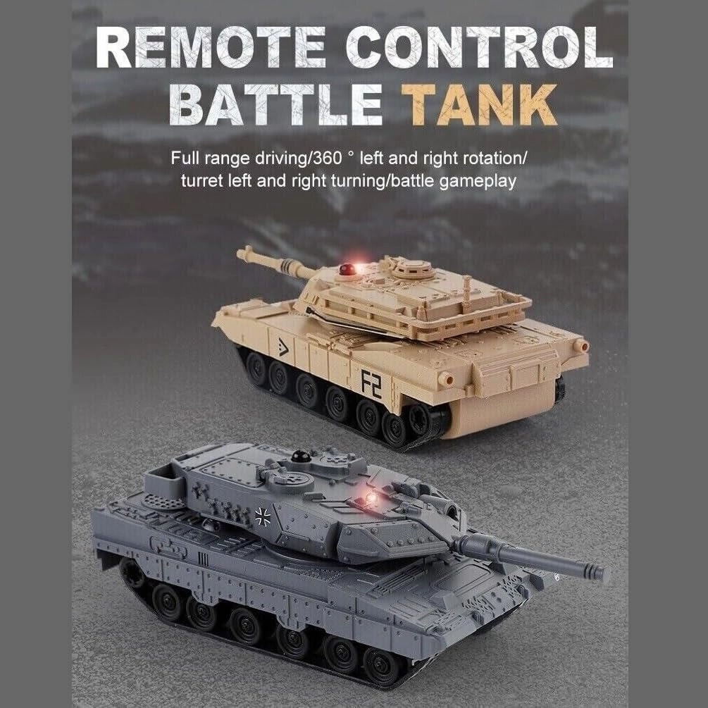 Mini Remote Control Tank Combat Tracked Military Tank Model Simulation Tiger Popular Toy Puzzle Toy Boy (Grey)