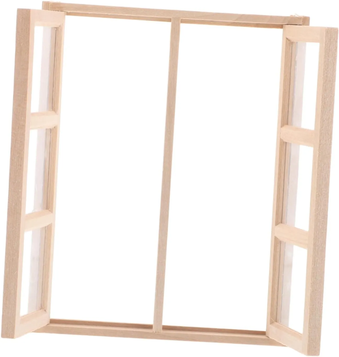 Miniature Dollhouse Furniture Wooden Window Scale Sturdy Wood DIY Shutters Craft Accessories for Dolls Houses Decoration Flexible Design for Unique Miniature Settings