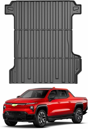 Mixsuper Liner Truck Bed Mat for 2024-2025 Chevy Silverado EV, Only for 5.9 Ft Bed, All Weather Bed Liner TPE Durable Odorless Black