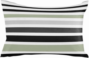 Modern Sage Green Black White Grey Stripes Outdoor Pillow Covers 20x12in Pack of 2 Waterproof Pillowcase Simple Lines Decorative Throw Cushion Case for Patio Couch Sofa
