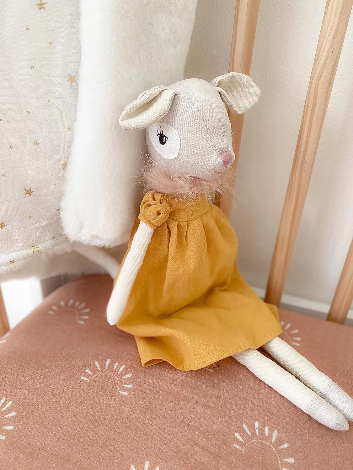 MON AMI Bambi Deer Stuffed Animal Doll - 17", Deer Plush Toy for Kids of All Ages, Use as Toy or Room Décor
