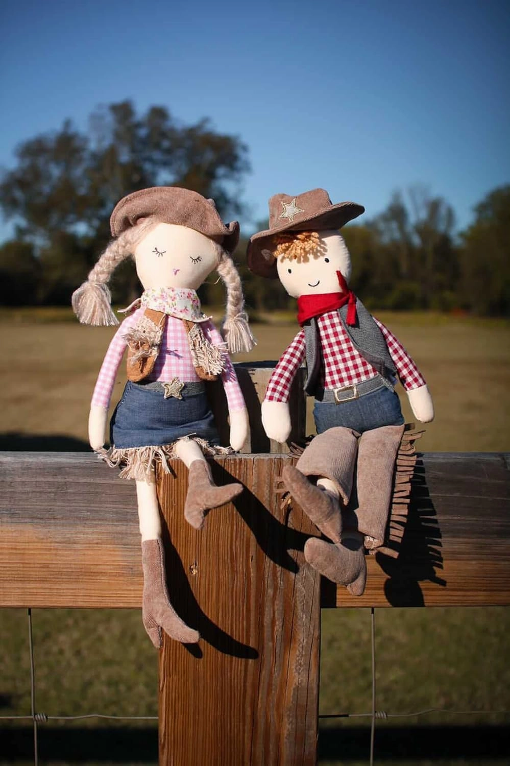 MON AMI Cooper The Cowboy Doll – 15”, Soft & Elegant Plush Stuffed Doll for Kids of All Ages, Use as Toy or Room Décor