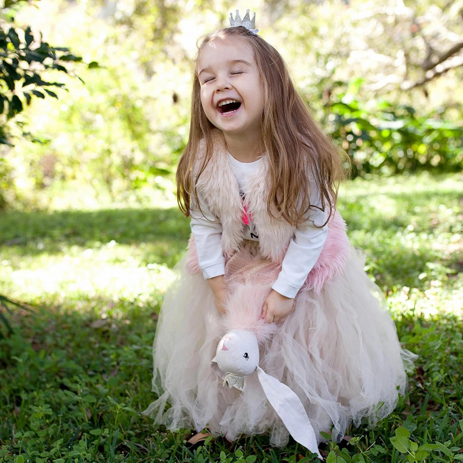 MON AMI Princess Bunny Stuffed Doll - 18", Soft & Cuddly Plush Animal Doll for Kids of All Ages, Use as Toy or Room Décor