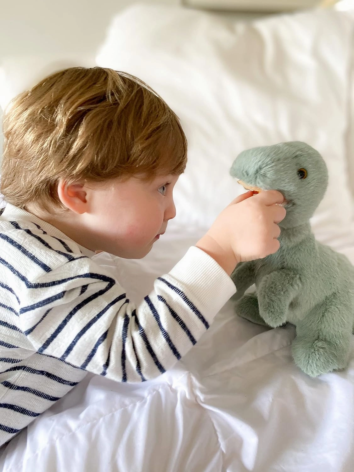 MON AMI Tiny The T-Rex Dino Stuffed Animal - 14”, Soft & Cuddly Dinosaur Plush, Use as Toy or Nursery Room Décor, Great for Kids of All Ages