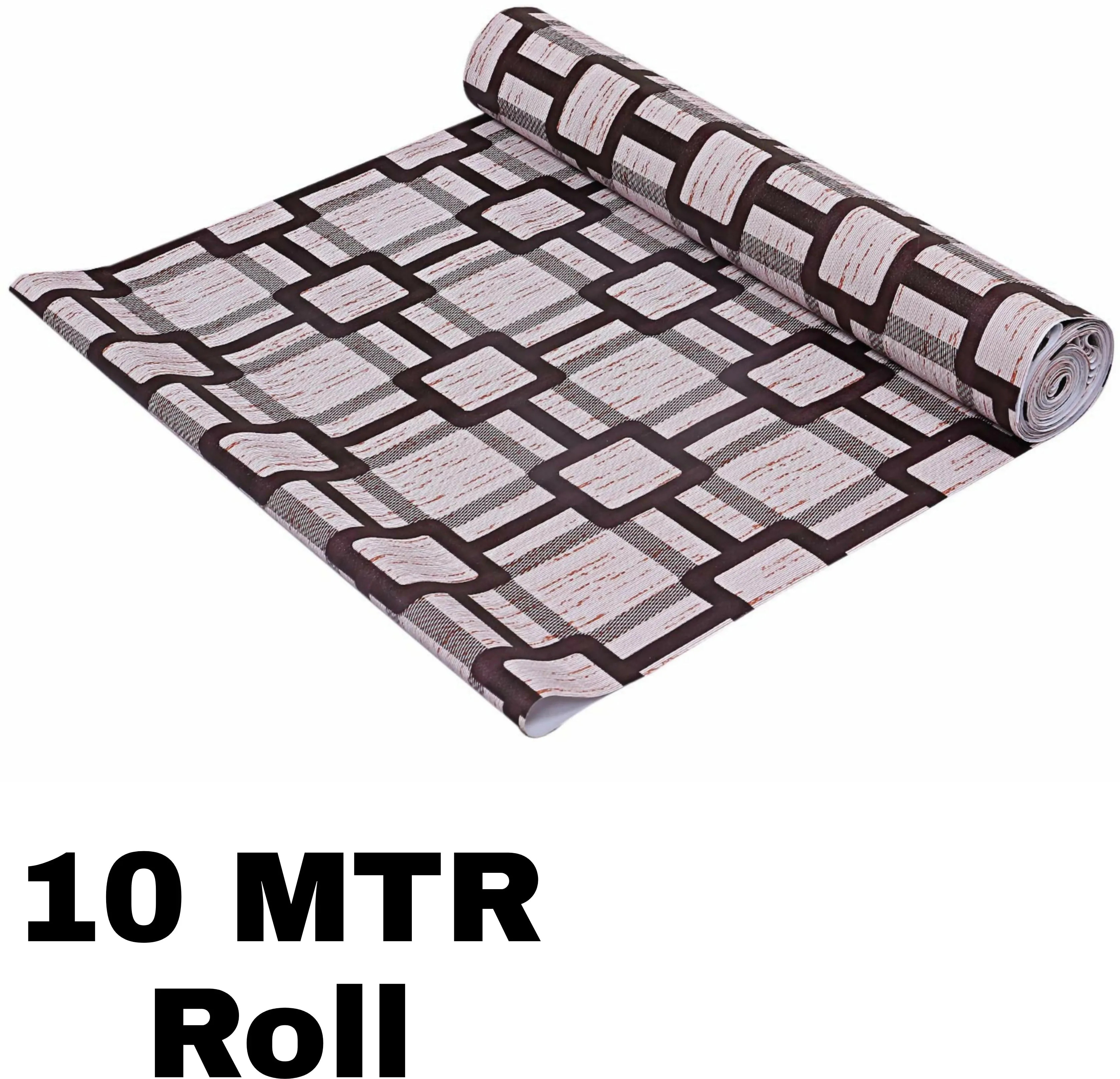 Mopak Decor Polyester Embroidered Fridge Mat & Cover – Brown Box, Pack of 1 (Model: 50045, Size: 45 x 1000 cm)