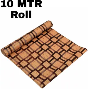 Mopak Decor Polyester Embroidered Fridge Mat & Cover – Brown, Pack of 1 (Model: 50045, Size: 45 x 1000 cm)