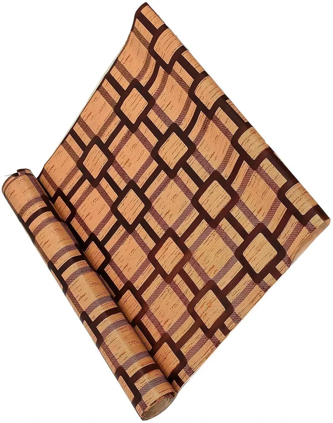 Mopak Decor Polyester Embroidered Fridge Mat & Cover – Brown, Pack of 1 (Model: 50045, Size: 45 x 600 cm)