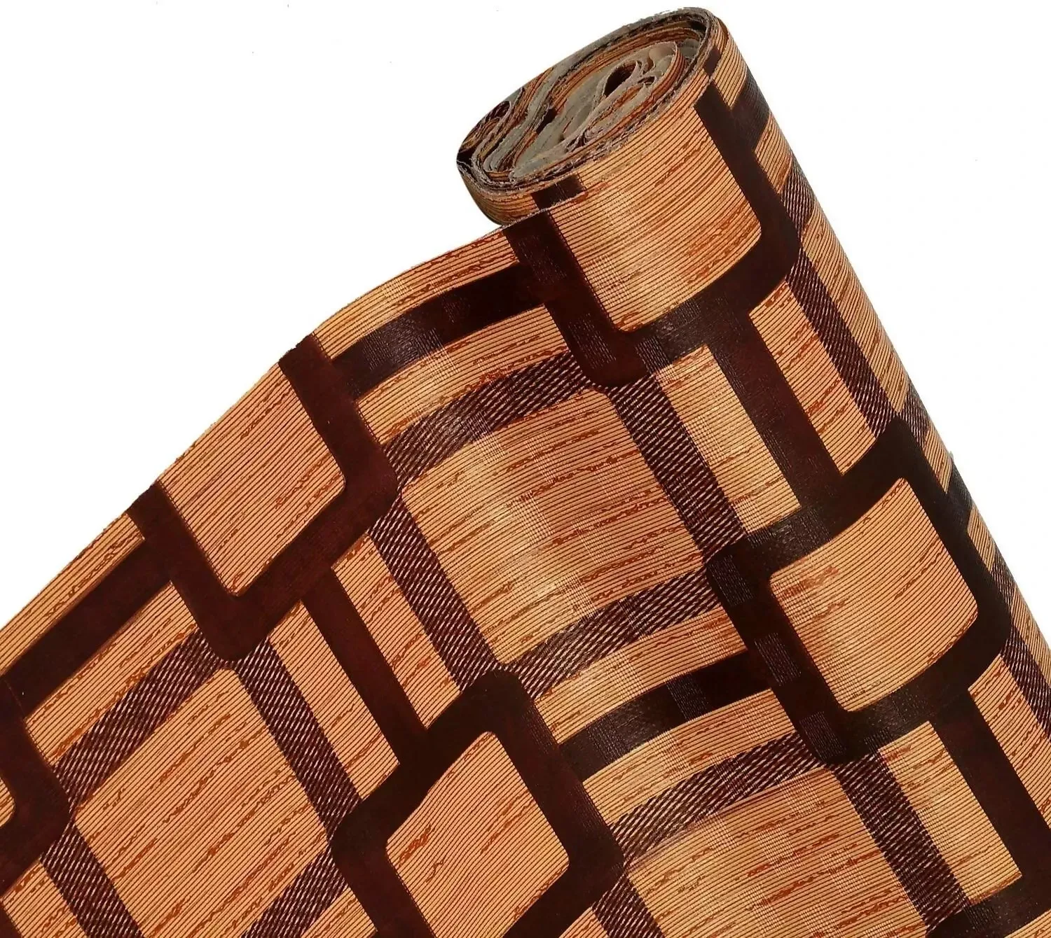 Mopak Decor Polyester Embroidered Fridge Mat & Cover – Brown, Pack of 1 (Model: 50045, Size: 45 x 600 cm)
