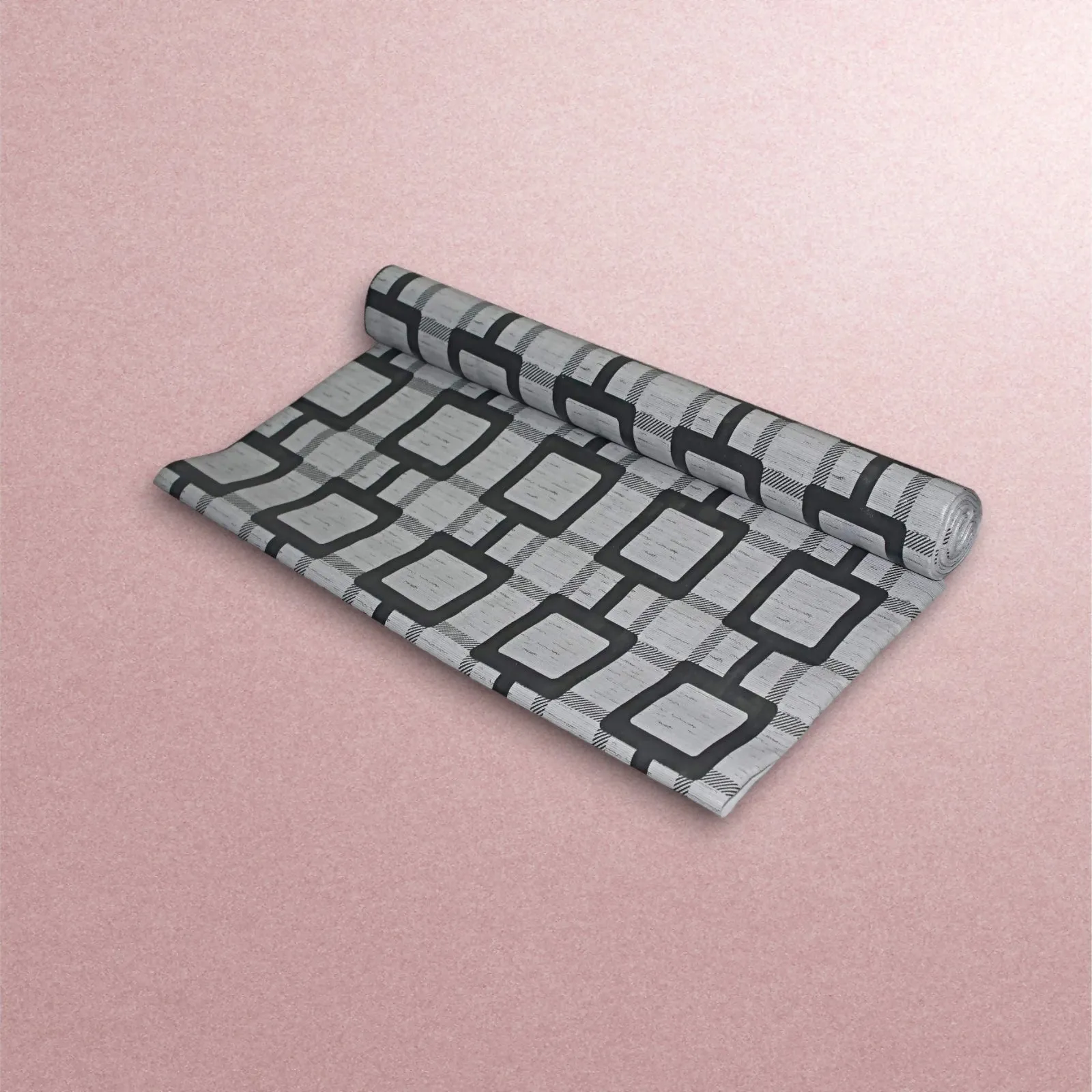 Mopak Decor Polyester Embroidered Fridge Mat & Cover – Gray, Pack of 1 (Model: 50045, Size: 45 x 400 cm)